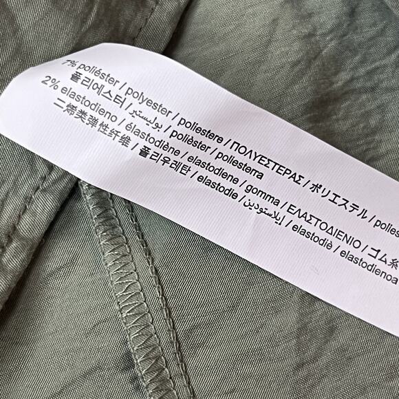 Zara Green Open Elastic Ruffle Back Spaghetti Strap Midi Dress - Picture 13 of 13